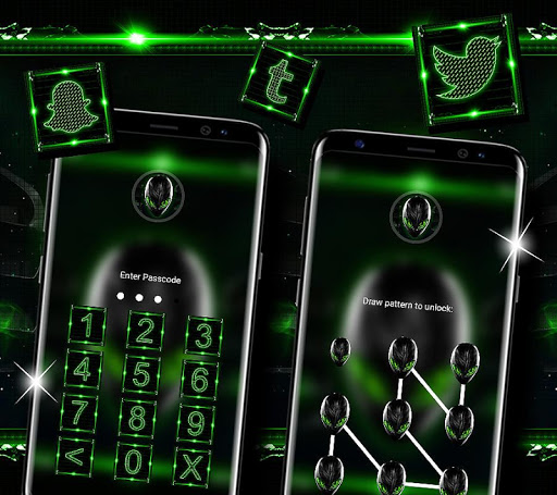 Alien Green Launcher Theme ekran görüntüsü