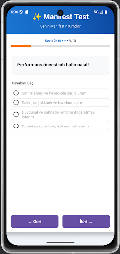 Manifest Fan Testi ekran görüntüsü