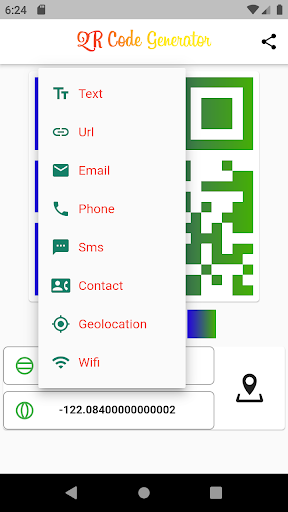 QR Code Generator ekran görüntüsü