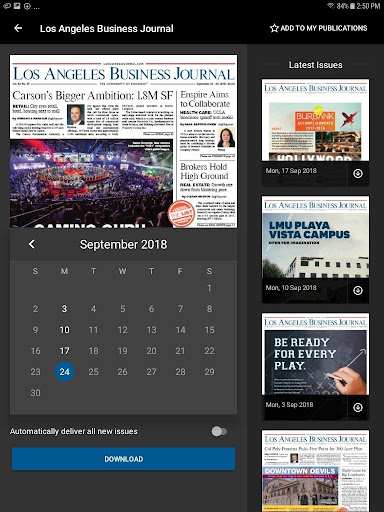 LA Business Journal ekran görüntüsü