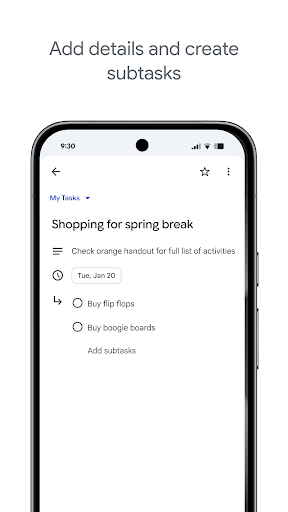 Google Görevler ekran görüntüsü
