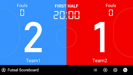 Futsal scoreboard ekran görüntüsü