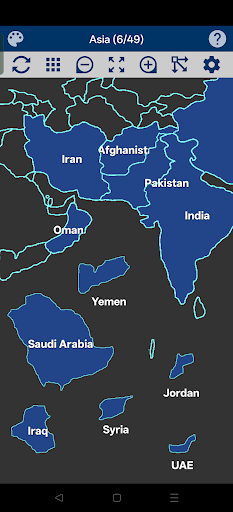 Asia Map Puzzle ekran görüntüsü