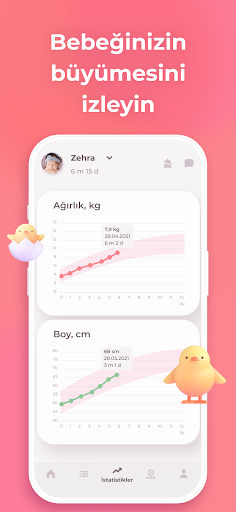 Emzirme ve uyku - Bebek takibi ekran görüntüsü