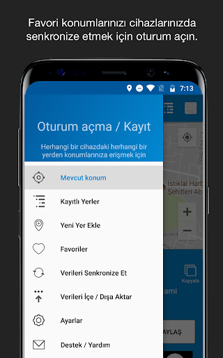 GPS konumunu kaydet ekran görüntüsü