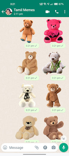 Teddy Bear Stickers ekran görüntüsü
