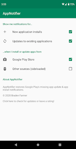 AppNotifier ekran görüntüsü