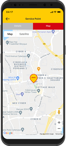 DHL Express Mobile ekran görüntüsü