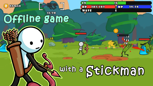 One Gun Stickman offline games ekran görüntüsü