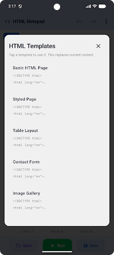 Notepad for HTML ekran görüntüsü