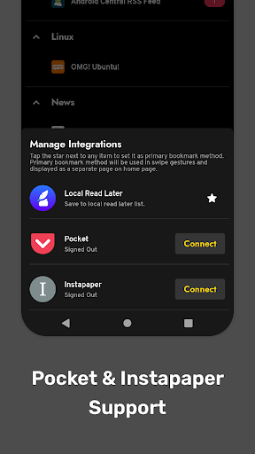 Pluma RSS Reader ekran görüntüsü