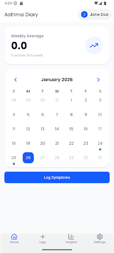 Asthma Diary ekran görüntüsü