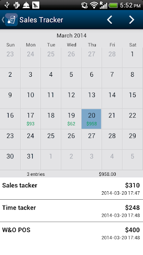 Sales Tracker ekran görüntüsü
