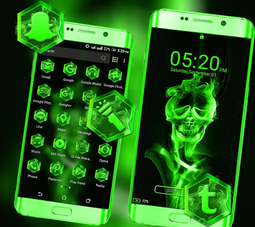 Smoke Skull Launcher Theme ekran görüntüsü