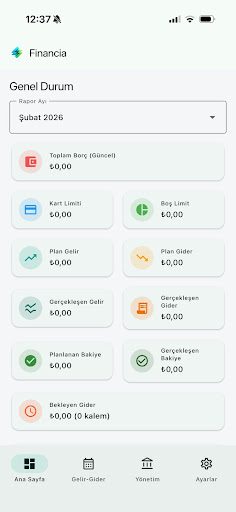 Financia ekran görüntüsü
