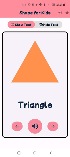Shape Flashcards for Kids ekran görüntüsü