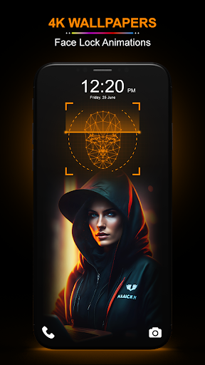 Face Lock Live Animation 4k ekran görüntüsü