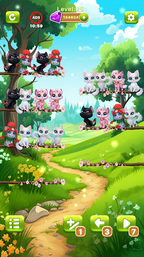 Fluffy Cat: Sort Puzzle Game ekran görüntüsü