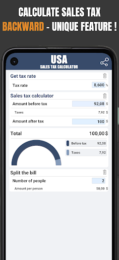 US Sales Tax Calculator by ZIP ekran görüntüsü