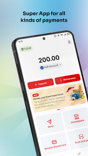 Aircash ekran görüntüsü