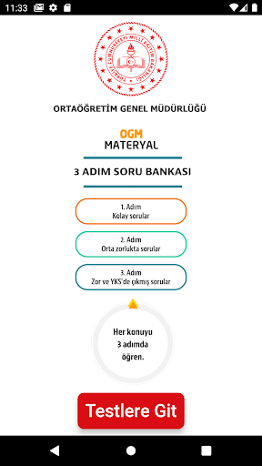 OGM 3 Adım Soru Bankası ekran görüntüsü