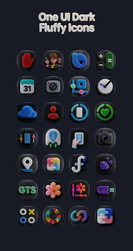 OneUi Dark Fluffy Icons ekran görüntüsü