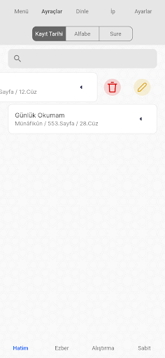 Kuran ekran görüntüsü