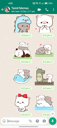Mochi Cat Stickers ekran görüntüsü