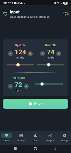 Blood Pressure Log ekran görüntüsü