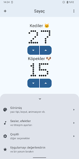 Sayaç tıklayıcı ekran görüntüsü