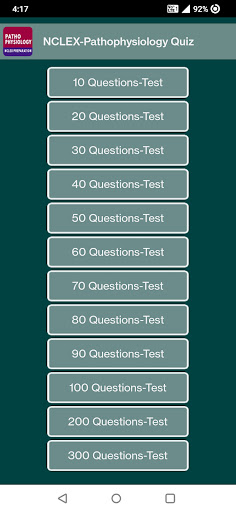 Pathophysiology Quiz ekran görüntüsü