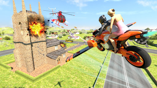 Flying bike Driving Simulator ekran görüntüsü