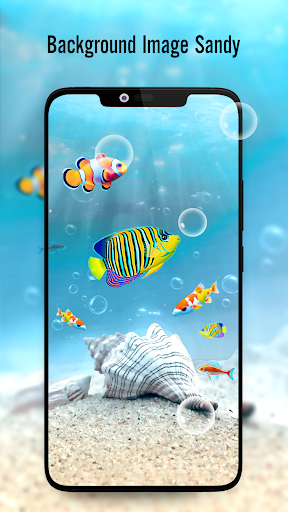 Fish On Screen 3D Wallpaper ekran görüntüsü