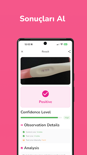 Gebelik Testi AI + ekran görüntüsü