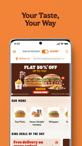 Burger King India ekran görüntüsü