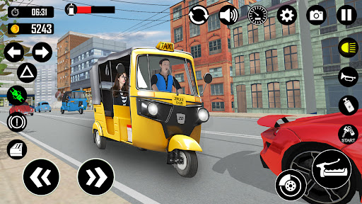 Tuk Tuk Rickshaw Games Taxi 3D ekran görüntüsü