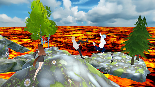 The floor is lava game parkour ekran görüntüsü