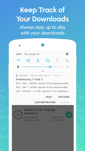 WeTorrent - Torrent Downloader ekran görüntüsü