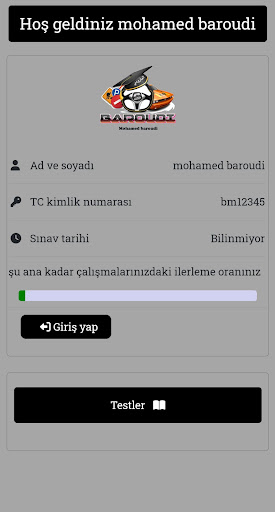 Baroudi Yazılı Ehliyet Testi ekran görüntüsü