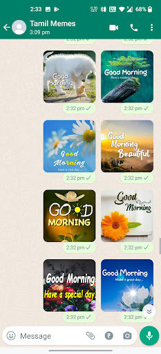 Good Morning Stickers ekran görüntüsü