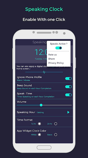Speaking Clock - Digital Clock ekran görüntüsü