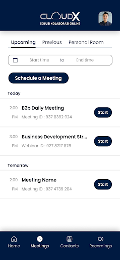 CloudX Meeting ekran görüntüsü