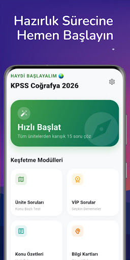 KPSS Coğrafya Soru Bankası ekran görüntüsü