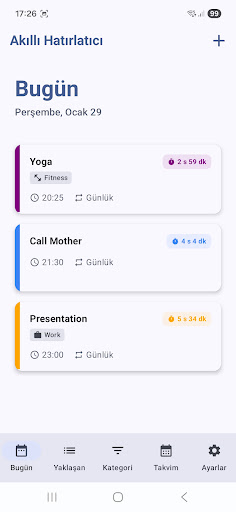 Akıllı Hatırlatıcı - Alarm ekran görüntüsü
