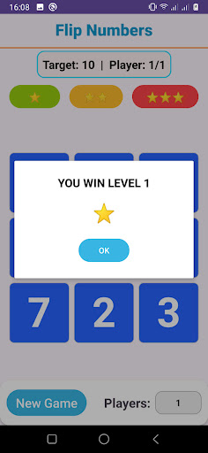 Flip Numbers Memory Game ekran görüntüsü