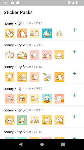 Honey Kitty Stickers ekran görüntüsü