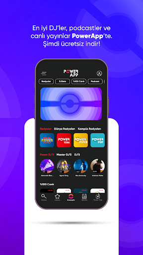 PowerApp: Radyo, Podcast, DJ ekran görüntüsü