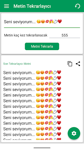 Metin Tekrarlayıcı 10000 ekran görüntüsü