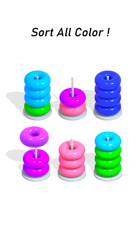 Color Hoop : Ring Sort ASMR 3D ekran görüntüsü