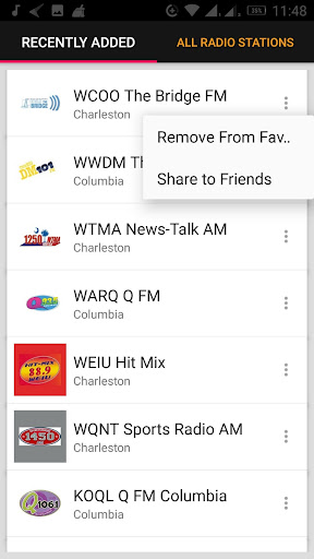 South Carolina Radio Stations ekran görüntüsü